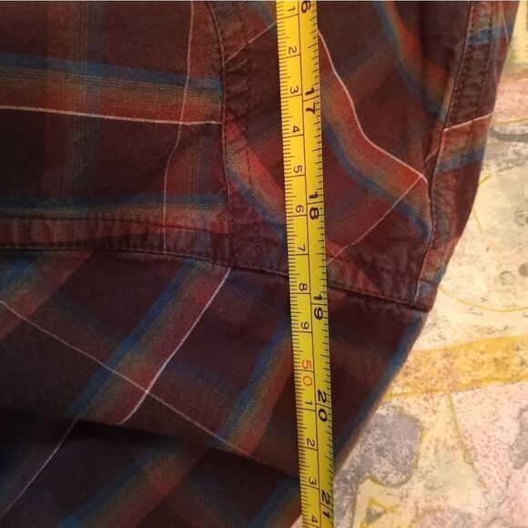 Cody James Men's Regular Fit Plaid Western Pearl Snap Long Sleeve Shirt Size L. - Picture 5 of 9